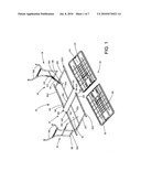 Foldable table with anti-torsion arrangement diagram and image