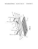 Foldable table with anti-torsion arrangement diagram and image