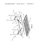 Foldable table with anti-torsion arrangement diagram and image