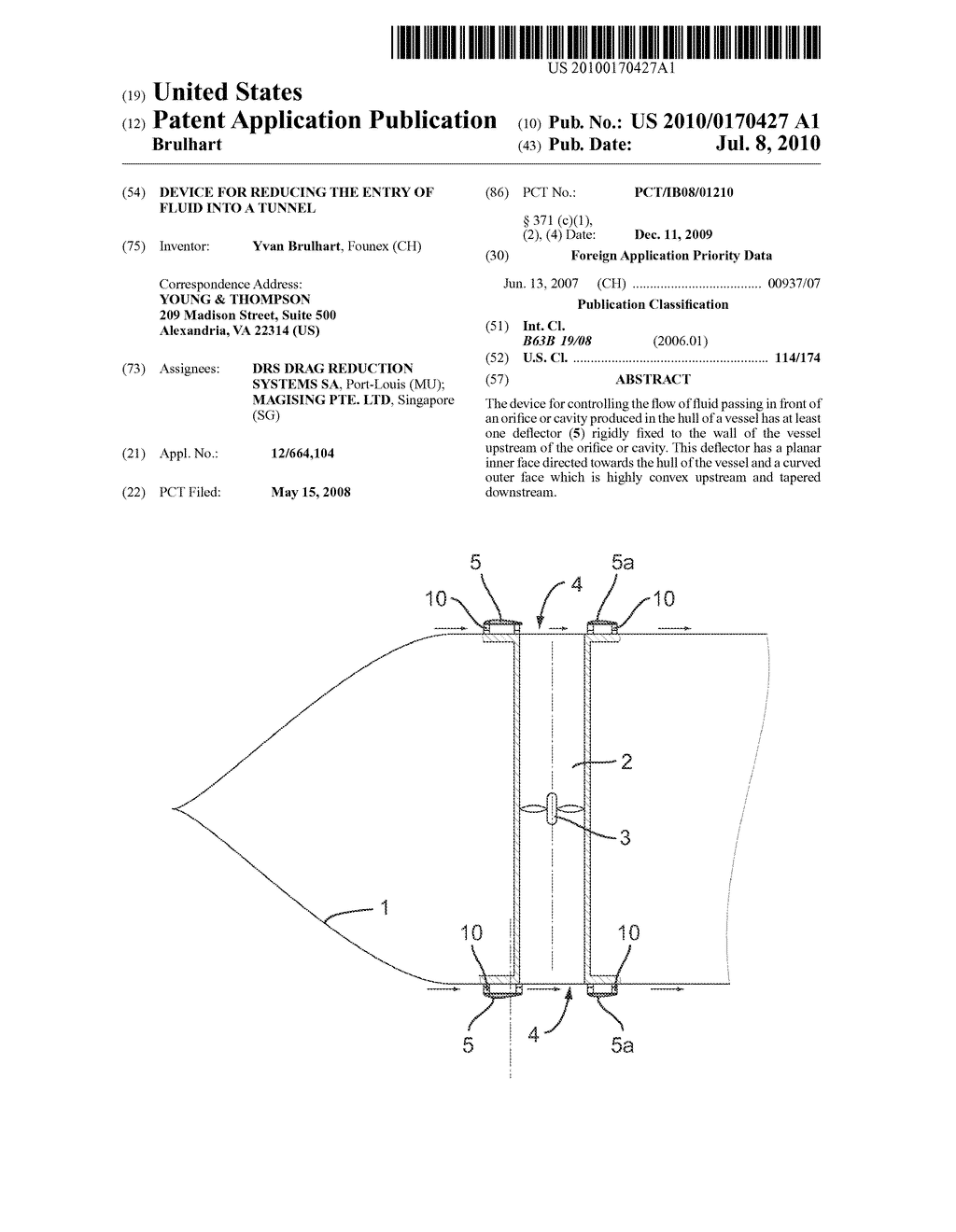 DEVICE FOR REDUCING THE ENTRY OF FLUID INTO A TUNNEL - diagram, schematic, and image 01