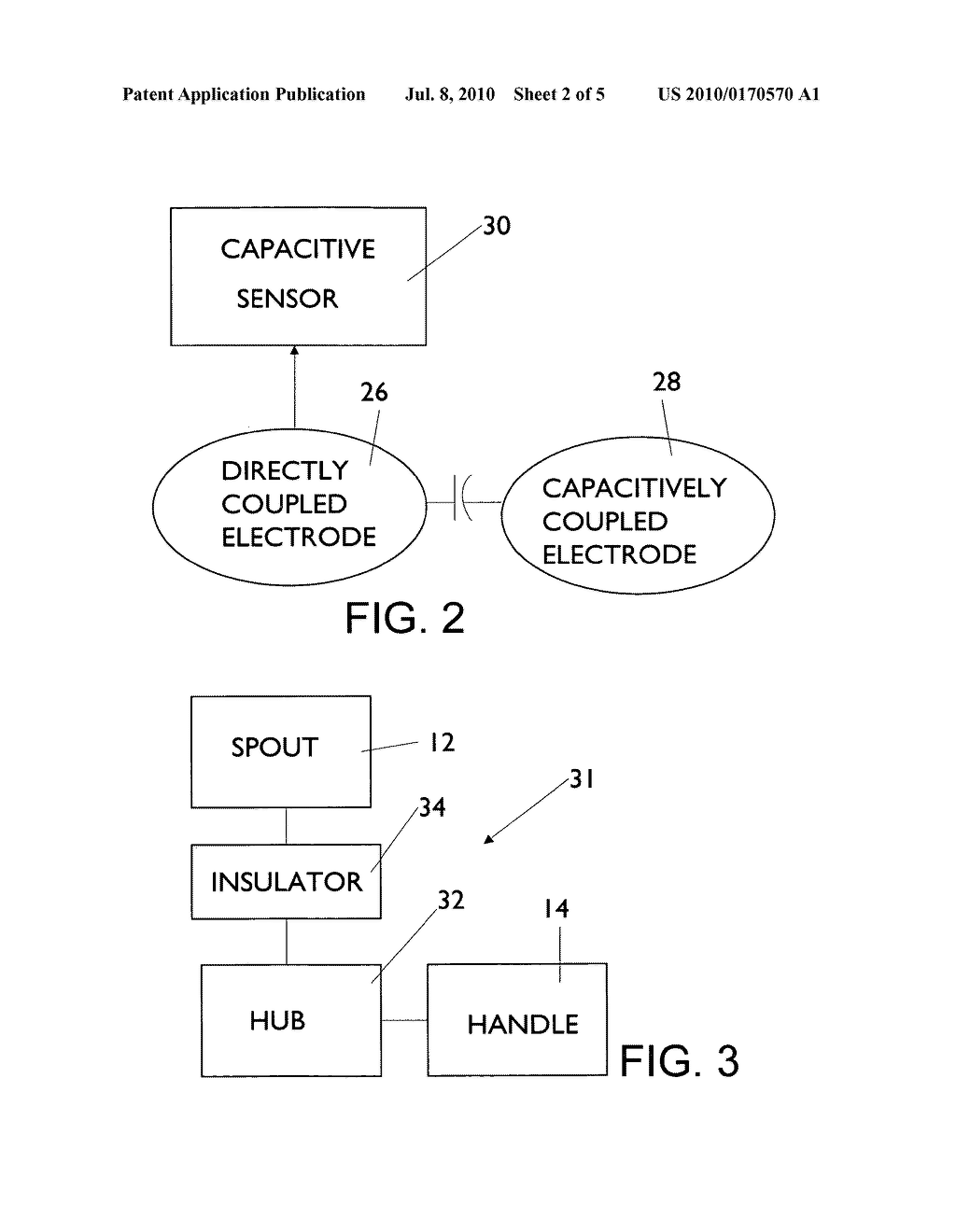 CAPACITIVE COUPLING ARRANGEMENT FOR A FAUCET - diagram, schematic, and image 03