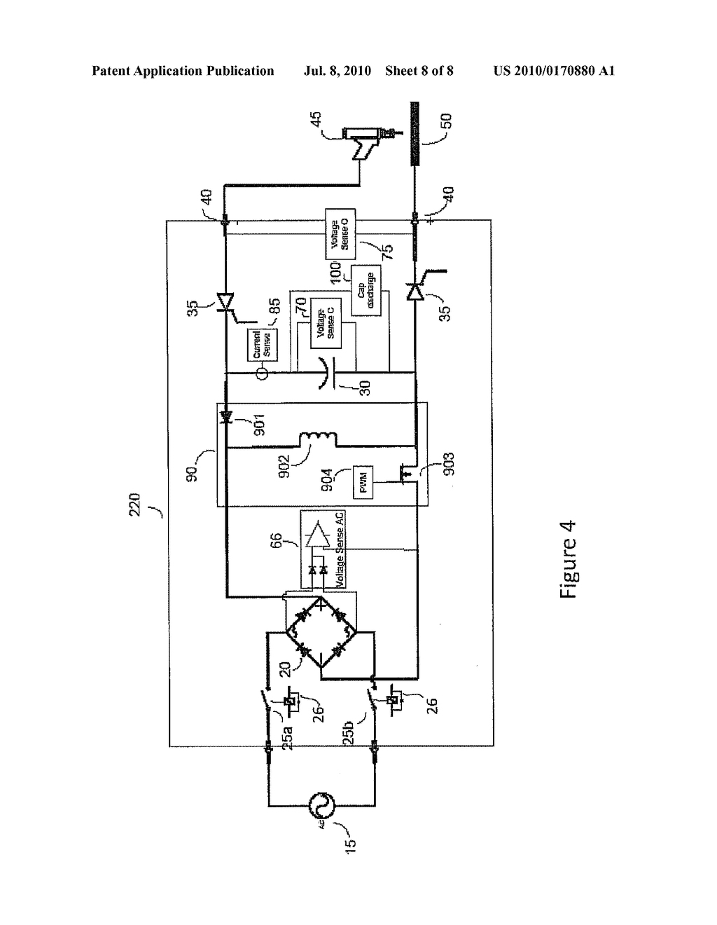 CAPACITOR CHARGE AND DISCHARGE CIRCUIT FOR FASTENER WELDING - diagram, schematic, and image 09