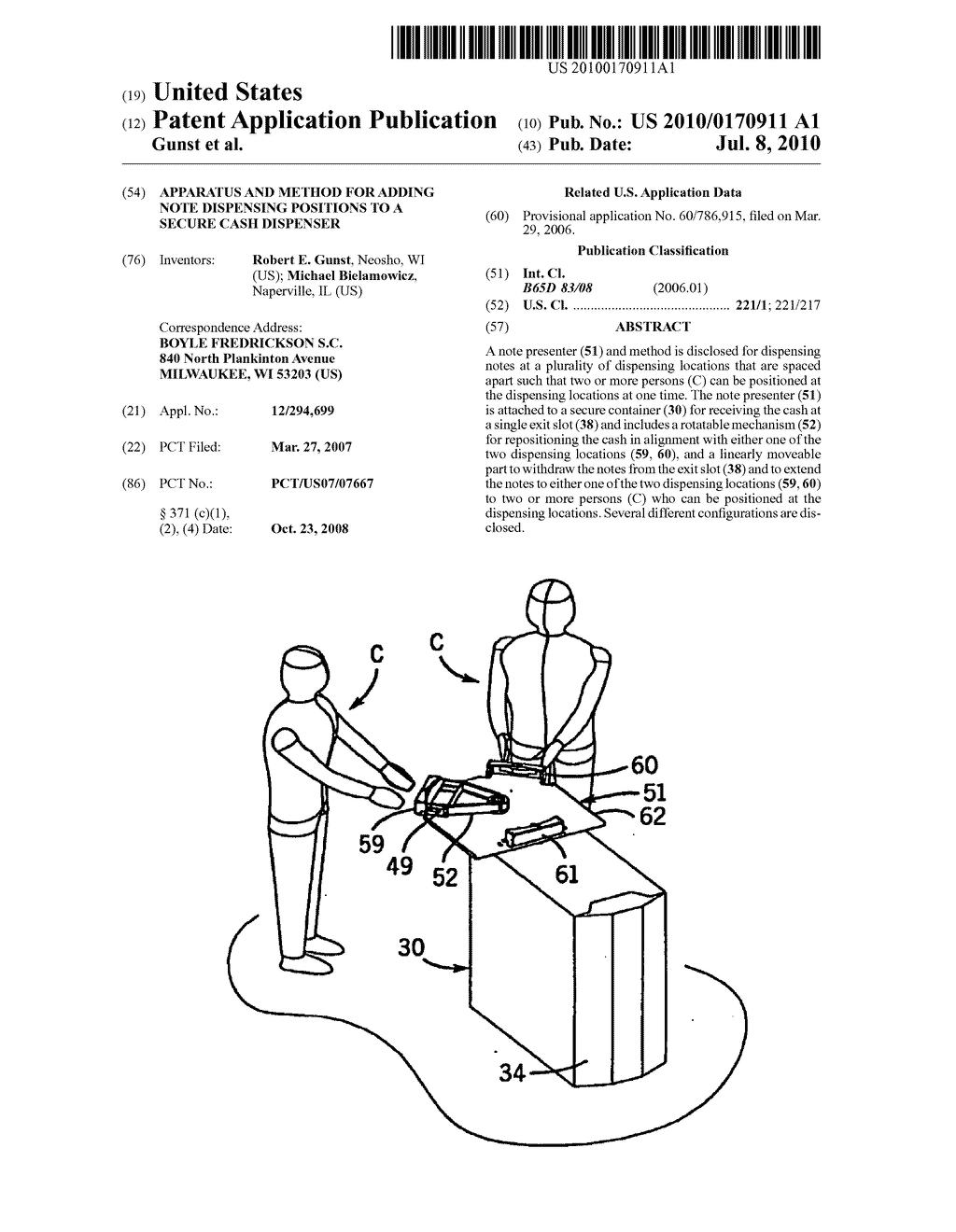 Apparatus And Method For Adding Note Dispensing Positions To A Secure Cash Dispenser - diagram, schematic, and image 01