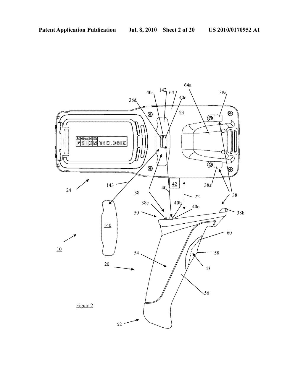 PISTOL GRIP FOR A PORTABLE TERMINAL WITH AN INTERNAL RECEPTACLE FOR A STYLUS - diagram, schematic, and image 03