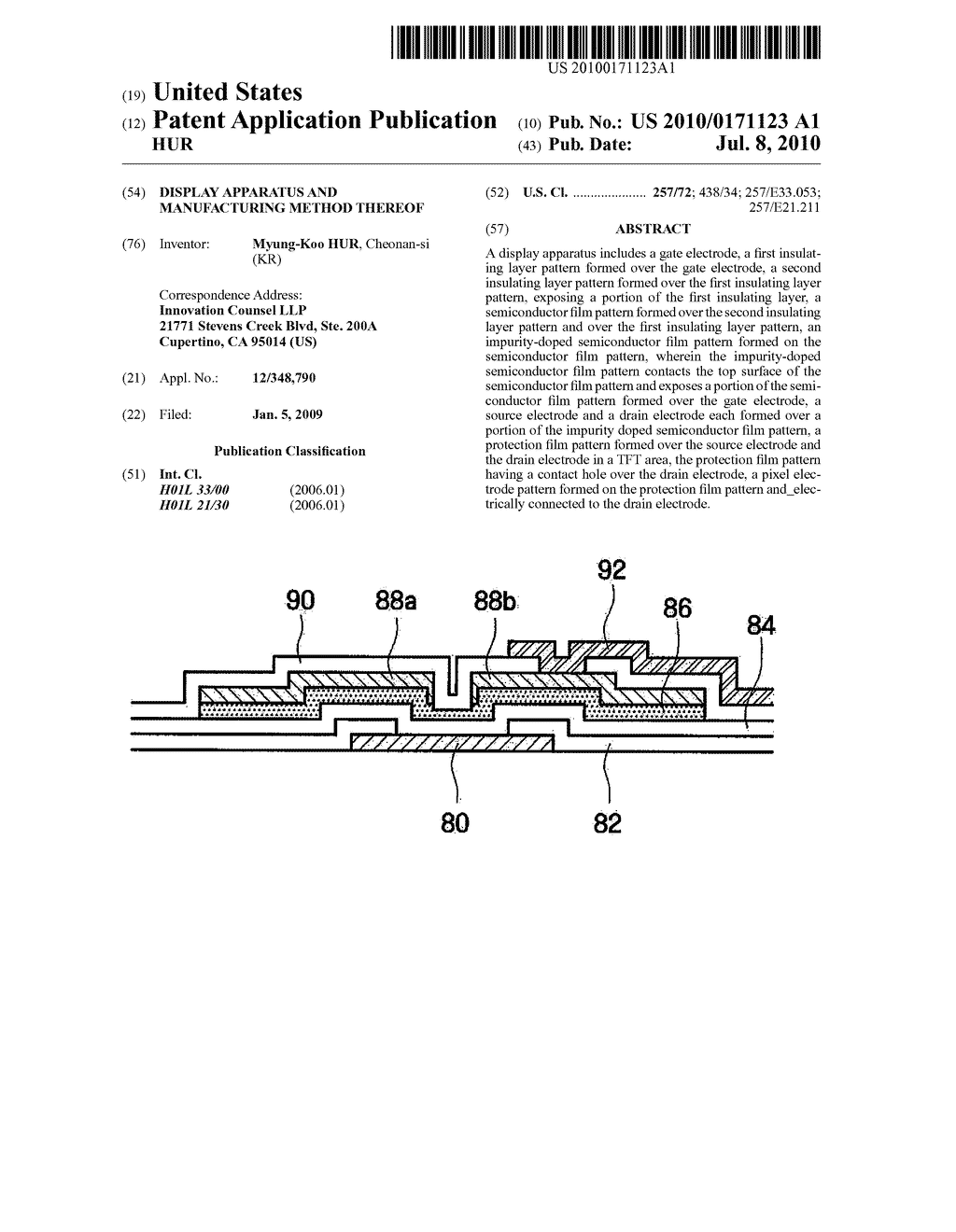 DISPLAY APPARATUS AND MANUFACTURING METHOD THEREOF - diagram, schematic, and image 01