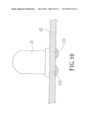 Embedding type solder point-free combination structure of LED beads with substrate or lamp body diagram and image