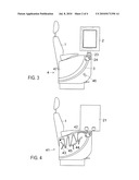 SEAT PROVIDED WITH A PIVOTING DISPLAY SCREEN diagram and image