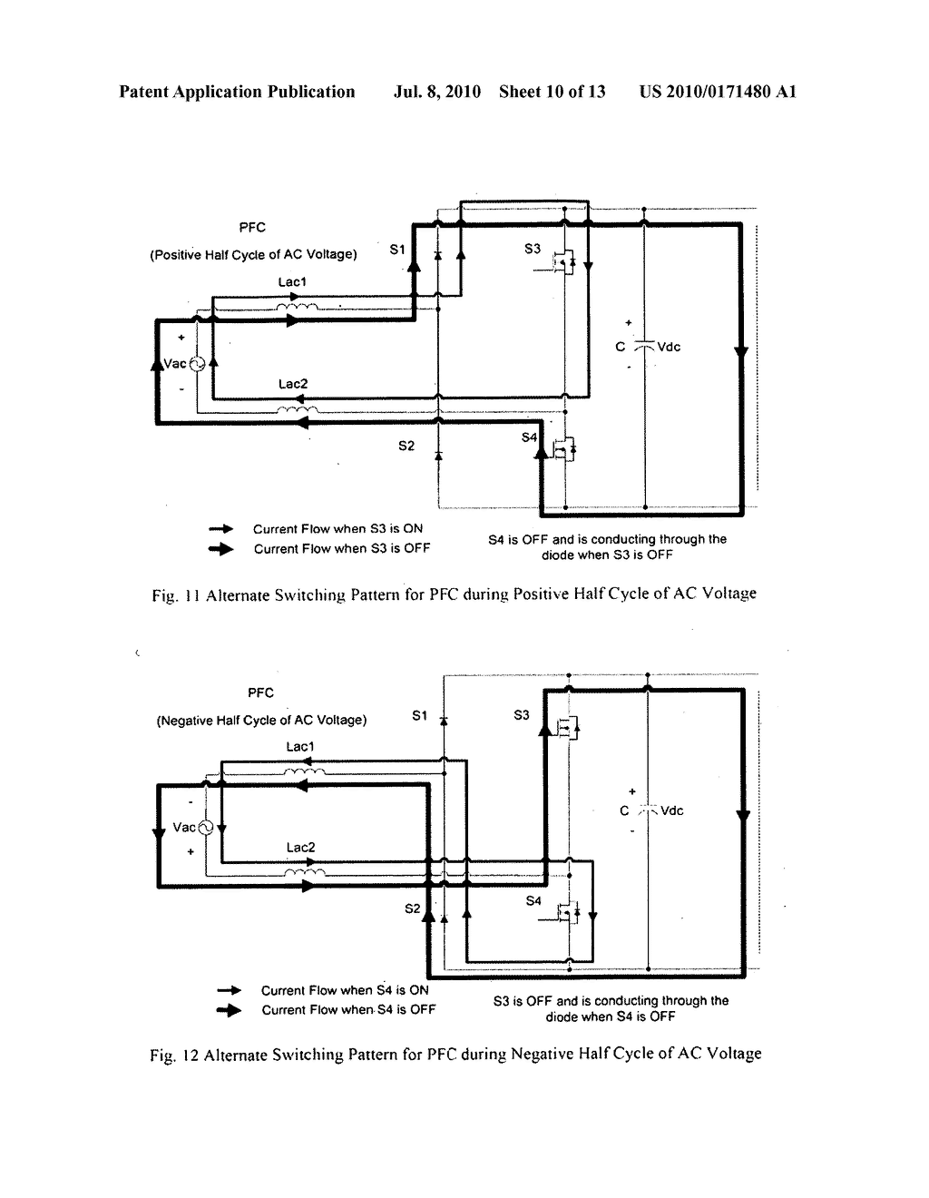 METHOD AND APPARATUS OF A UNIFIED CONTROL SOLUTION FOR BRIDGELESS POWER FACTOR CONTROLLERS AND GRID CONNECTED INVERTERS - diagram, schematic, and image 11