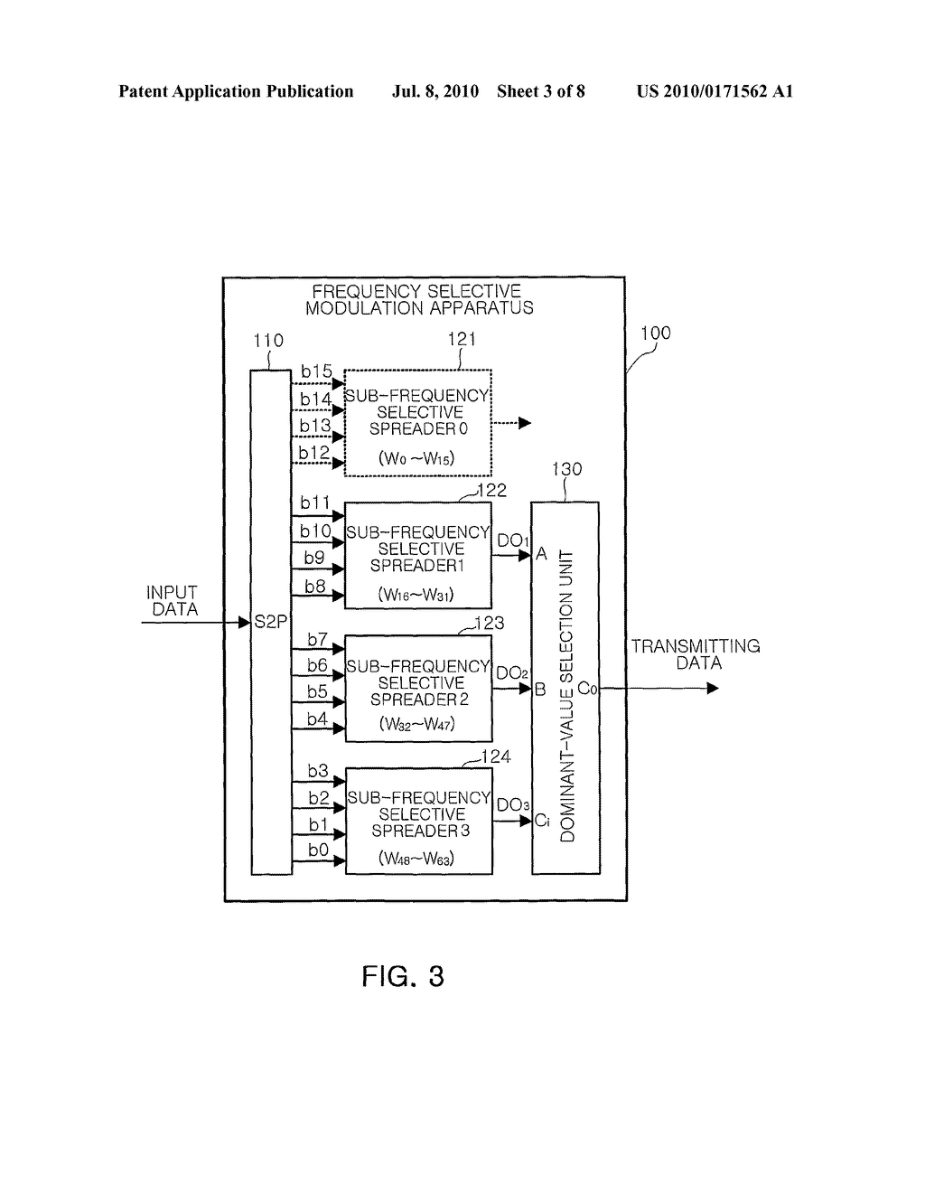 APPARATUS AND METHOD FOR MODULATION AND DEMODULATION USING FREQUENCY SELECTIVE BASEBAND - diagram, schematic, and image 04