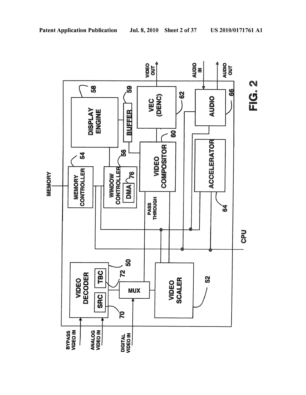 GRAPHICS DISPLAY SYSTEM WITH ANTI-FLUTTER FILTERING AND VERTICAL SCALING FEATURE - diagram, schematic, and image 03