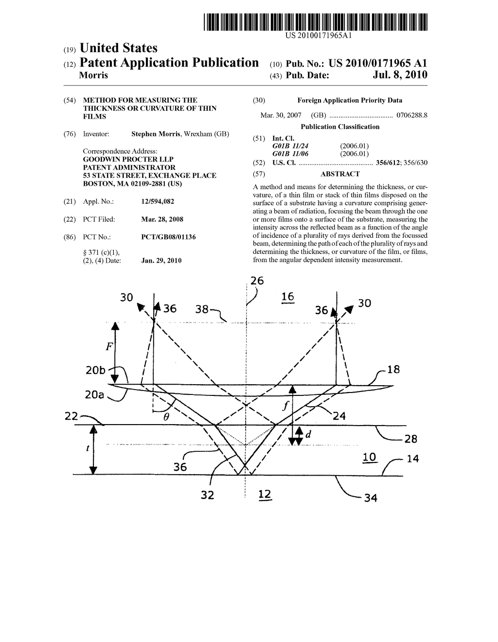 Method for Measuring the Thickness or Curvature of Thin Films - diagram, schematic, and image 01