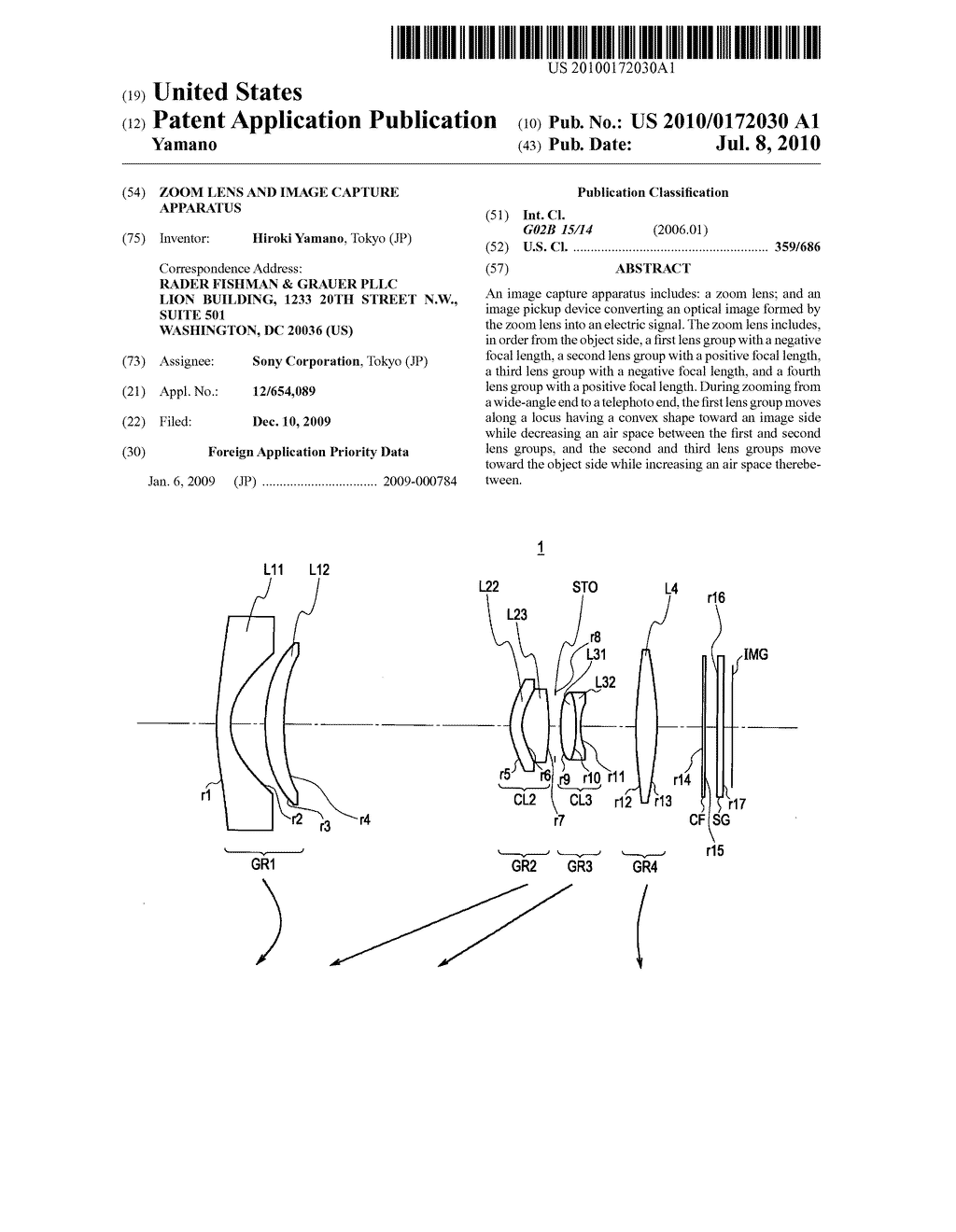 Zoom lens and image capture apparatus - diagram, schematic, and image 01