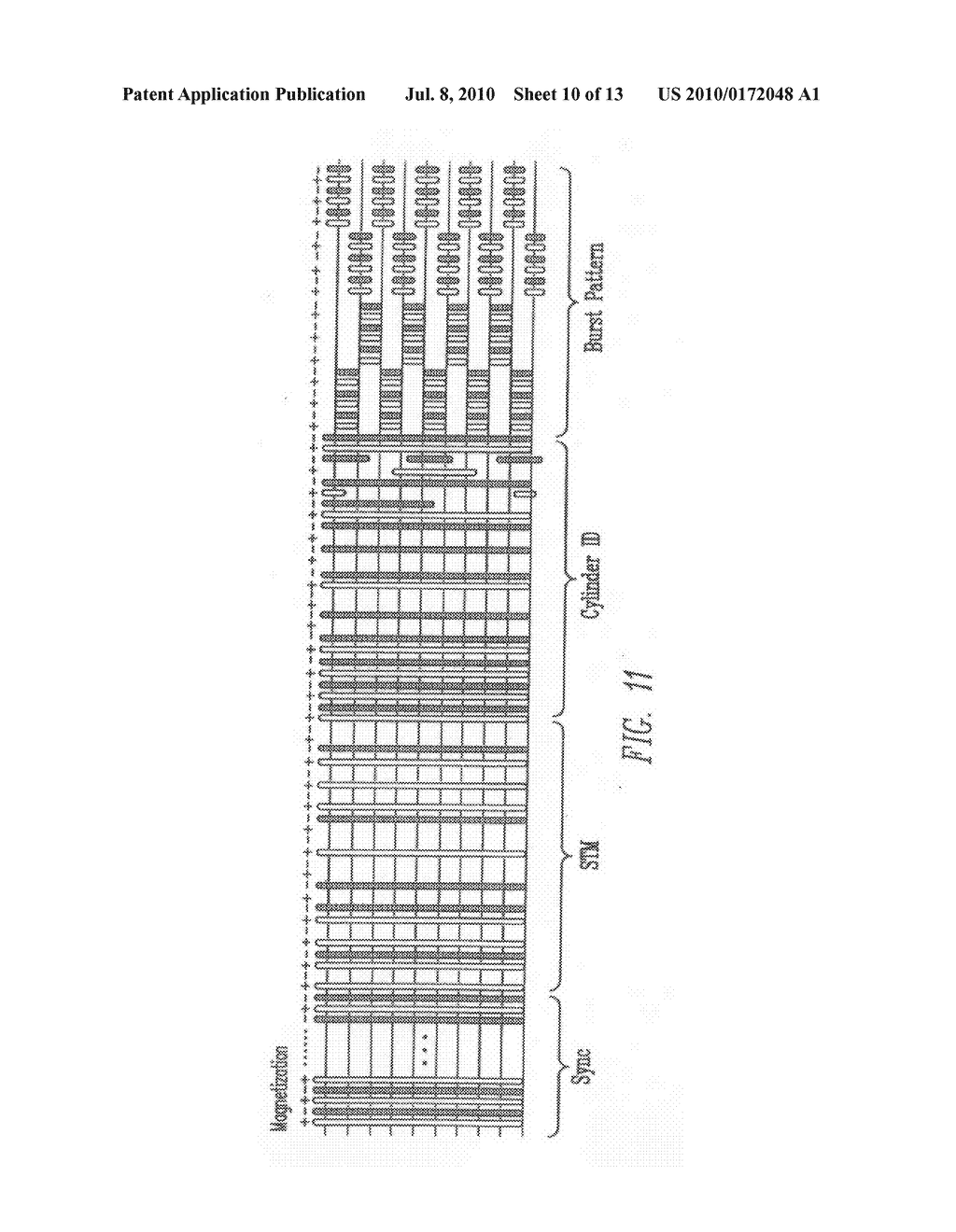 Servo patterns for patterned media - diagram, schematic, and image 11