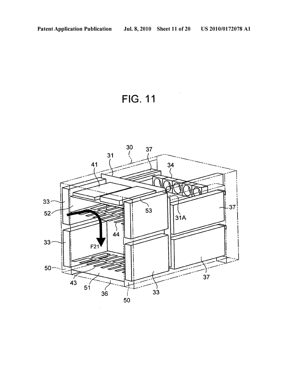 Cooling structure for rackmount-type control device and rack-type storage control device - diagram, schematic, and image 12