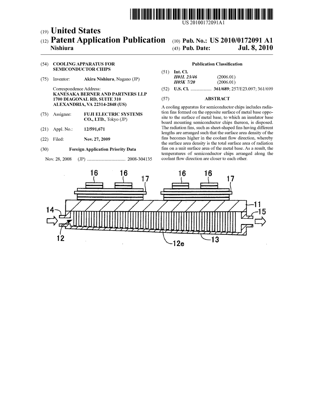 Cooling apparatus for semiconductor chips - diagram, schematic, and image 01