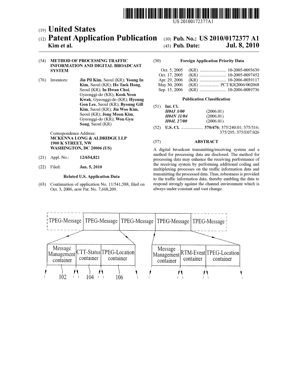 Method of processing traffic information and digital broadcast system - diagram, schematic, and image 01