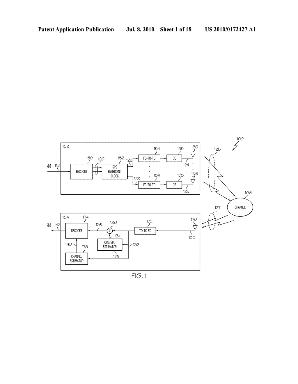 METHODS AND APPARATUS FOR MULTIPLE-ANTENNA COMMUNICATION OF WIRELESS SIGNALS WITH EMBEDDED SYNCHRONIZATION/PILOT SEQUENCES - diagram, schematic, and image 02