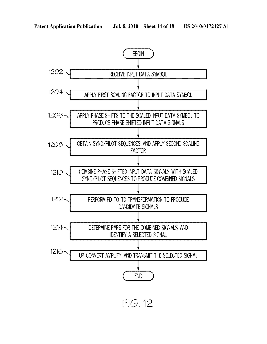 METHODS AND APPARATUS FOR MULTIPLE-ANTENNA COMMUNICATION OF WIRELESS SIGNALS WITH EMBEDDED SYNCHRONIZATION/PILOT SEQUENCES - diagram, schematic, and image 15