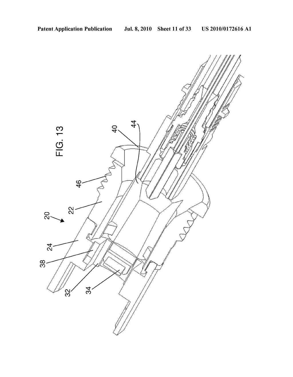 MECHANICAL INTERFACE CONVERTER FOR MAKING NON-RUGGEDIZED FIBER OPTIC CONNECTORS COMPATIBLE WITH A RUGGEDIZED FIBER OPTIC ADAPTER - diagram, schematic, and image 12