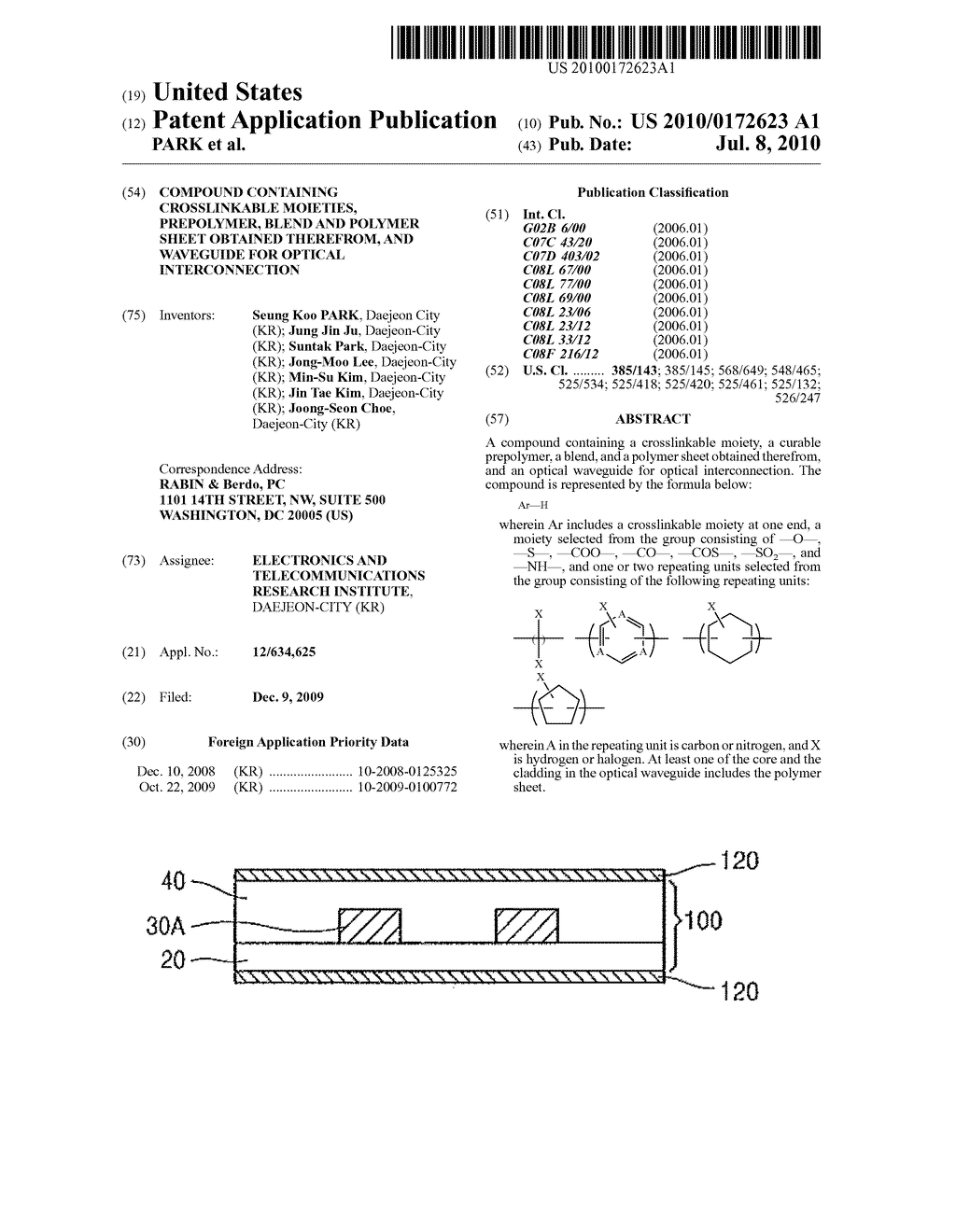 COMPOUND CONTAINING CROSSLINKABLE MOIETIES, PREPOLYMER, BLEND AND POLYMER SHEET OBTAINED THEREFROM, AND WAVEGUIDE FOR OPTICAL INTERCONNECTION - diagram, schematic, and image 01