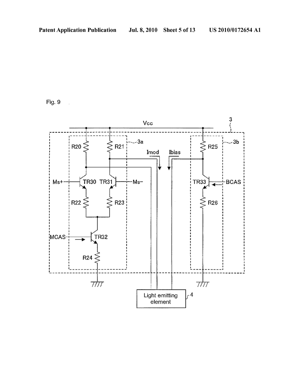 LIGHT EMITTING ELEMENT CIRCUIT, LIGHT TRANSMITTING SYSTEM, LIGHT TRANSMITTING MODULE, AND ELECTRONIC DEVICE - diagram, schematic, and image 06