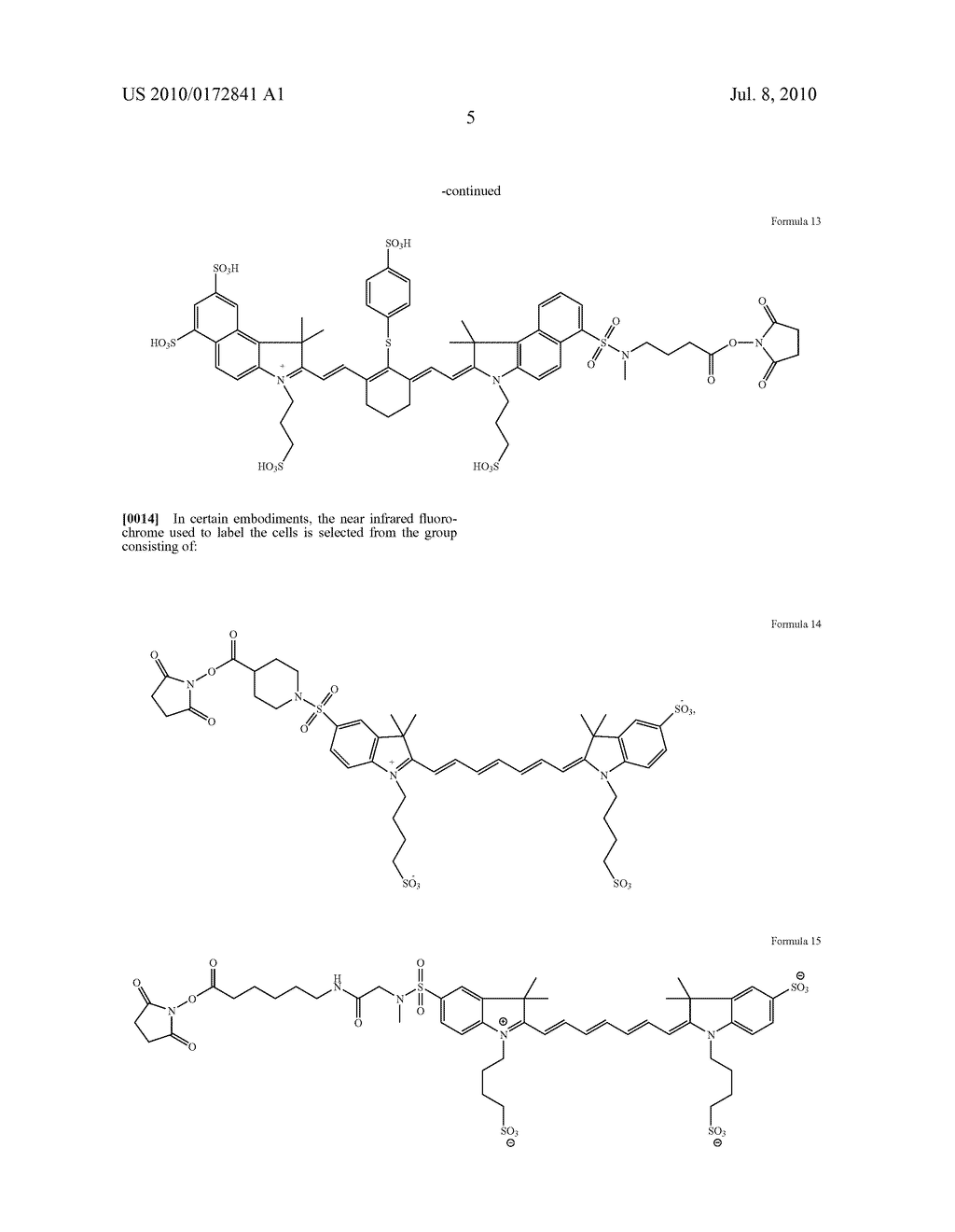 VIABLE NEAR-INFRARED FLUOROCHROME LABELED CELLS AND METHODS OF MAKING AND USING THE SAME - diagram, schematic, and image 08