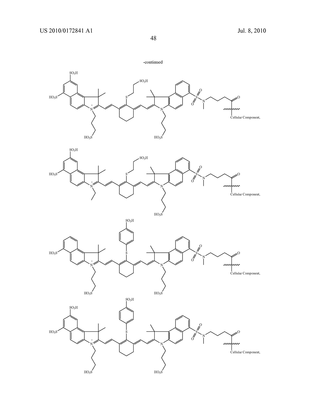 VIABLE NEAR-INFRARED FLUOROCHROME LABELED CELLS AND METHODS OF MAKING AND USING THE SAME - diagram, schematic, and image 51