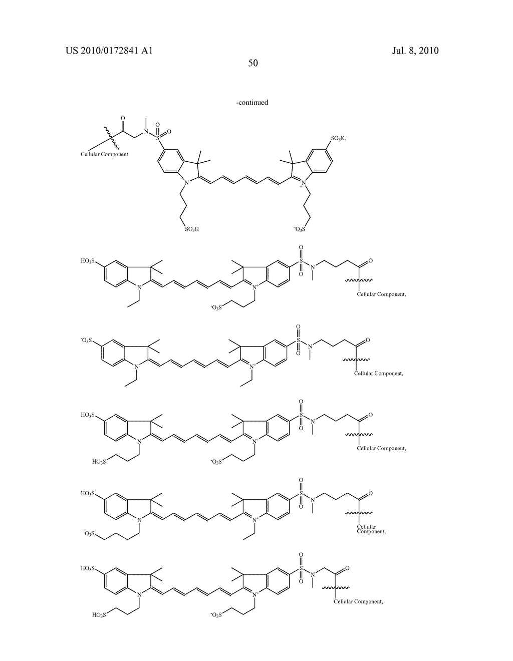 VIABLE NEAR-INFRARED FLUOROCHROME LABELED CELLS AND METHODS OF MAKING AND USING THE SAME - diagram, schematic, and image 53