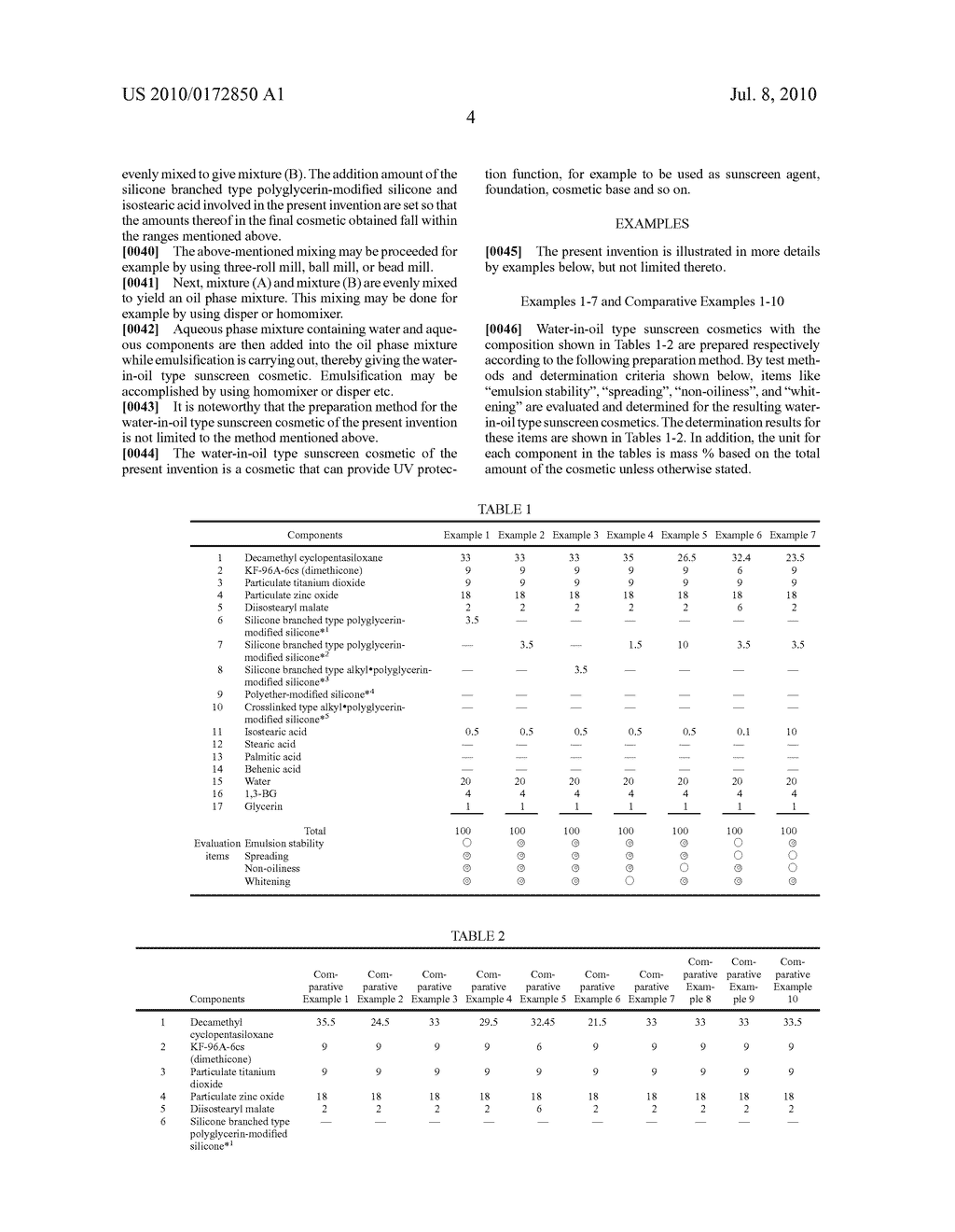 WATER-IN-OIL TYPE SUNSCREEN COSMETIC - diagram, schematic, and image 05