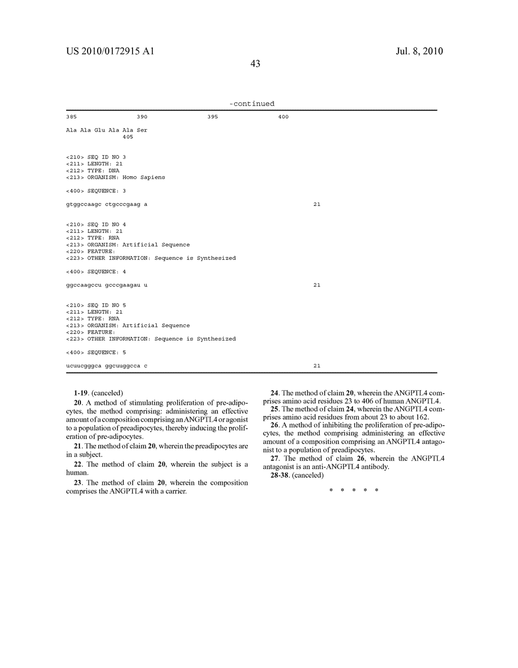 COMPOSITIONS AND METHODS OF USING ANGIOPOIETIN-LIKE 4 PROTEIN - diagram, schematic, and image 58