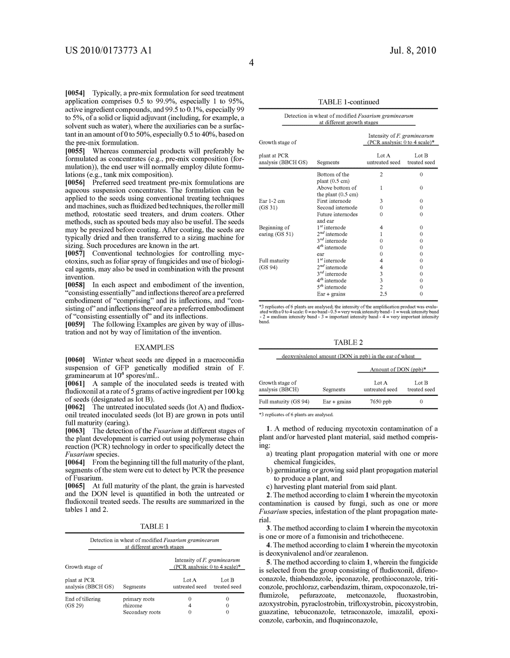 METHOD OF REDUCING MYCOTOXIN CONTAMINATION OF THE HARVEST - diagram, schematic, and image 05