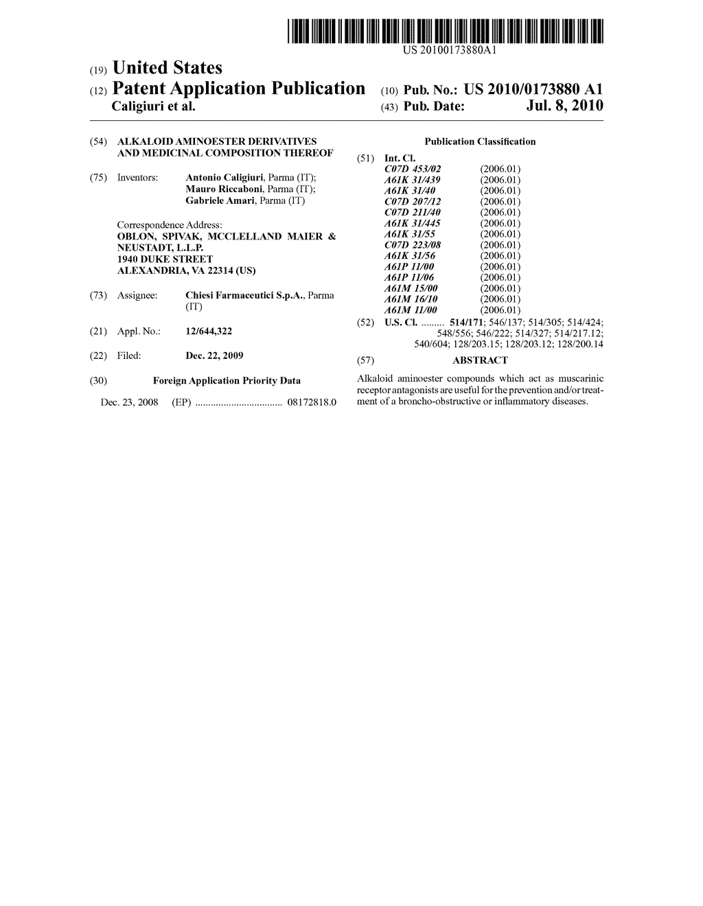 ALKALOID AMINOESTER DERIVATIVES AND MEDICINAL COMPOSITION THEREOF - diagram, schematic, and image 01