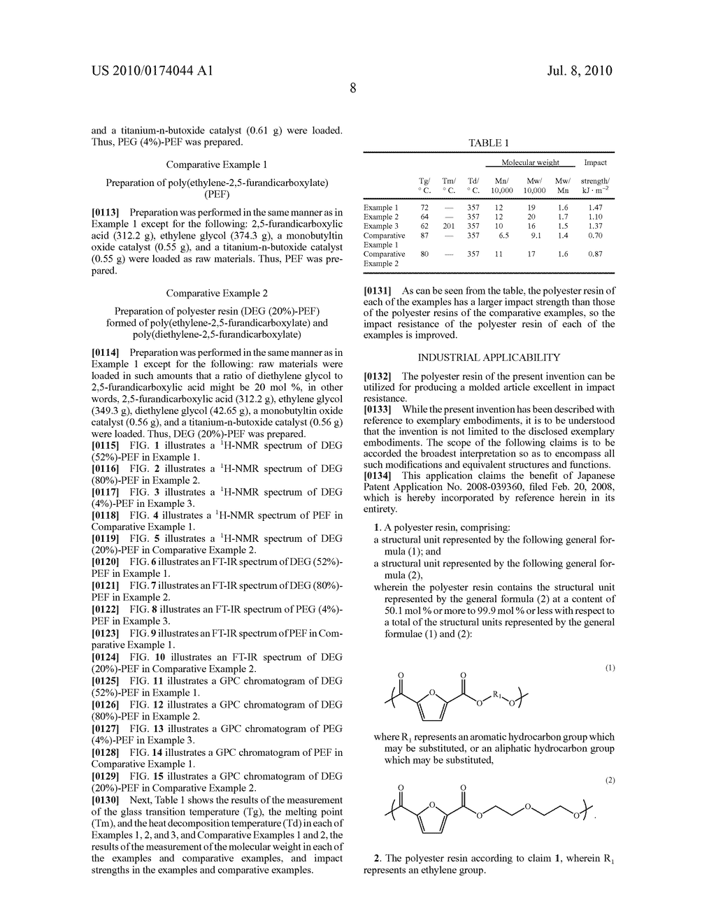 POLYESTER RESIN, METHOD OF PRODUCING THE SAME, COMPOSITION FOR MOLDED ARTICLE AND MOLDED ARTICLE - diagram, schematic, and image 16