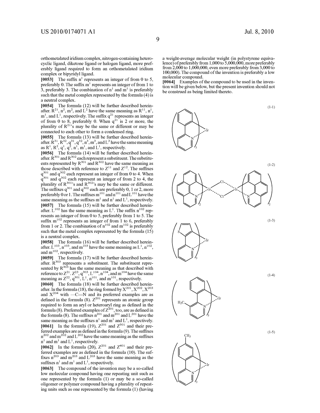 LIGHT-EMITTING MATERIAL COMPRISING ORTHOMETALATED IRIDIUM COMPLEX, LIGHT-EMITTING DEVICE, HIGH EFFICIENCY RED LIGHT-EMITTING DEVICE, AND NOVEL IRIDIUM COMPLEX - diagram, schematic, and image 10