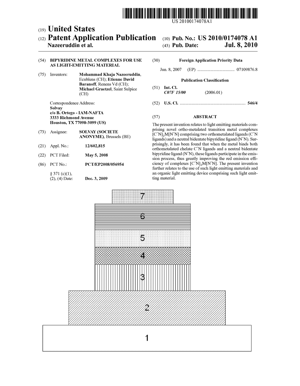 Bipyridine metal complexes for use as light-emitting material - diagram, schematic, and image 01