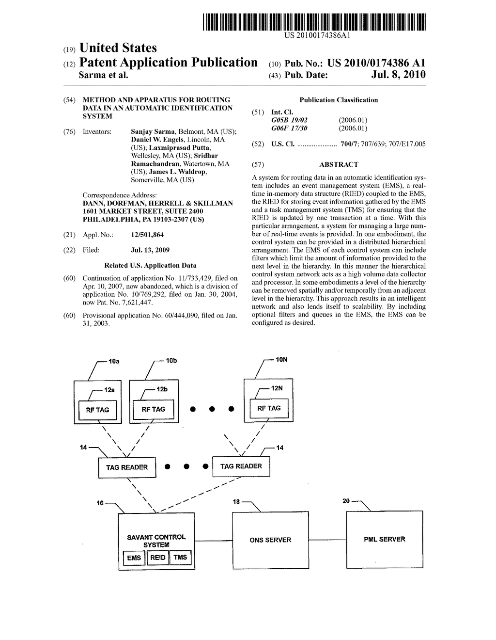 METHOD AND APPARATUS FOR ROUTING DATA IN AN AUTOMATIC IDENTIFICATION SYSTEM - diagram, schematic, and image 01