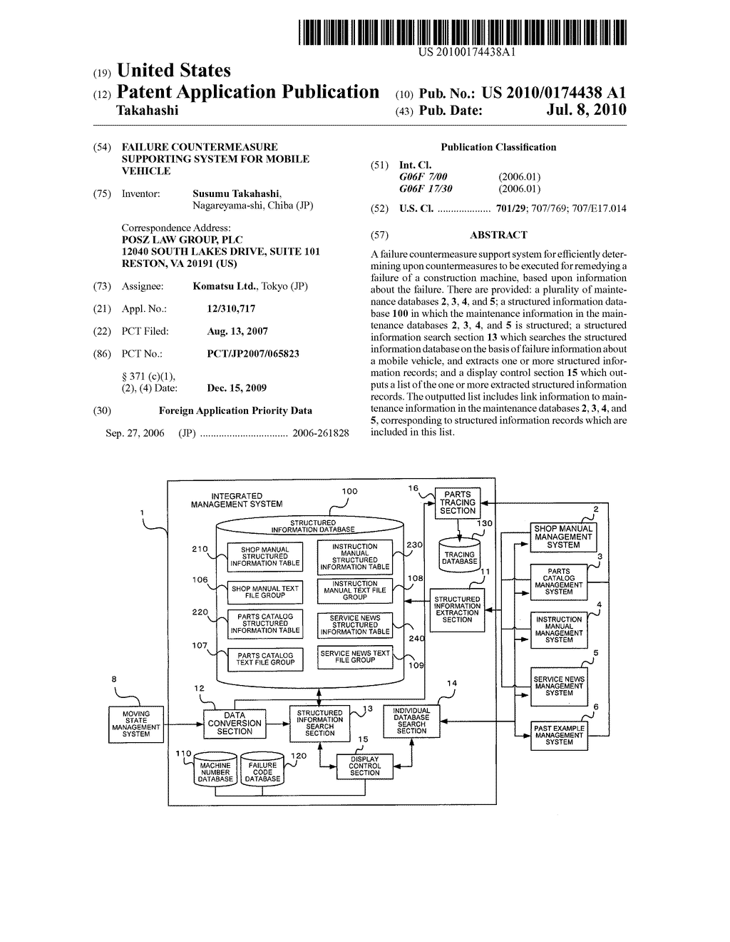 Failure countermeasure supporting system for mobile vehicle - diagram, schematic, and image 01