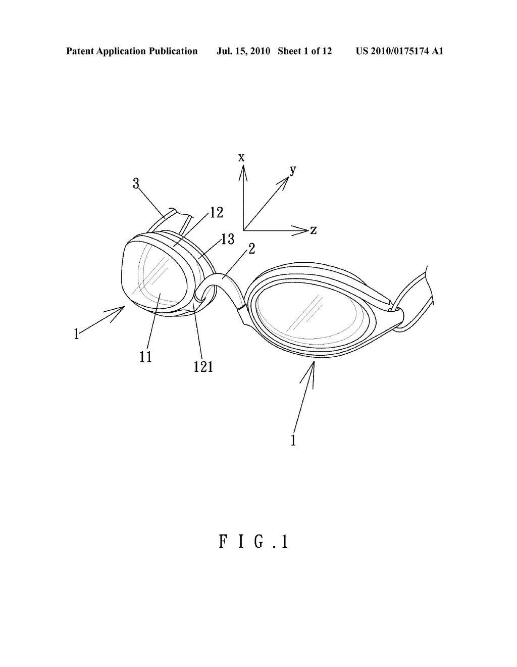 BRIDGE FOR SWIMMING GOGGLES - diagram, schematic, and image 02