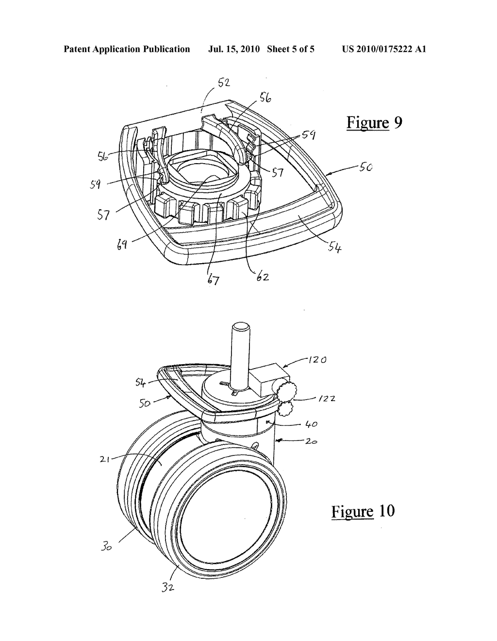 Swivel Castor Braking System - diagram, schematic, and image 06