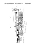 Haymaking implement for displacing crop lying on the ground diagram and image