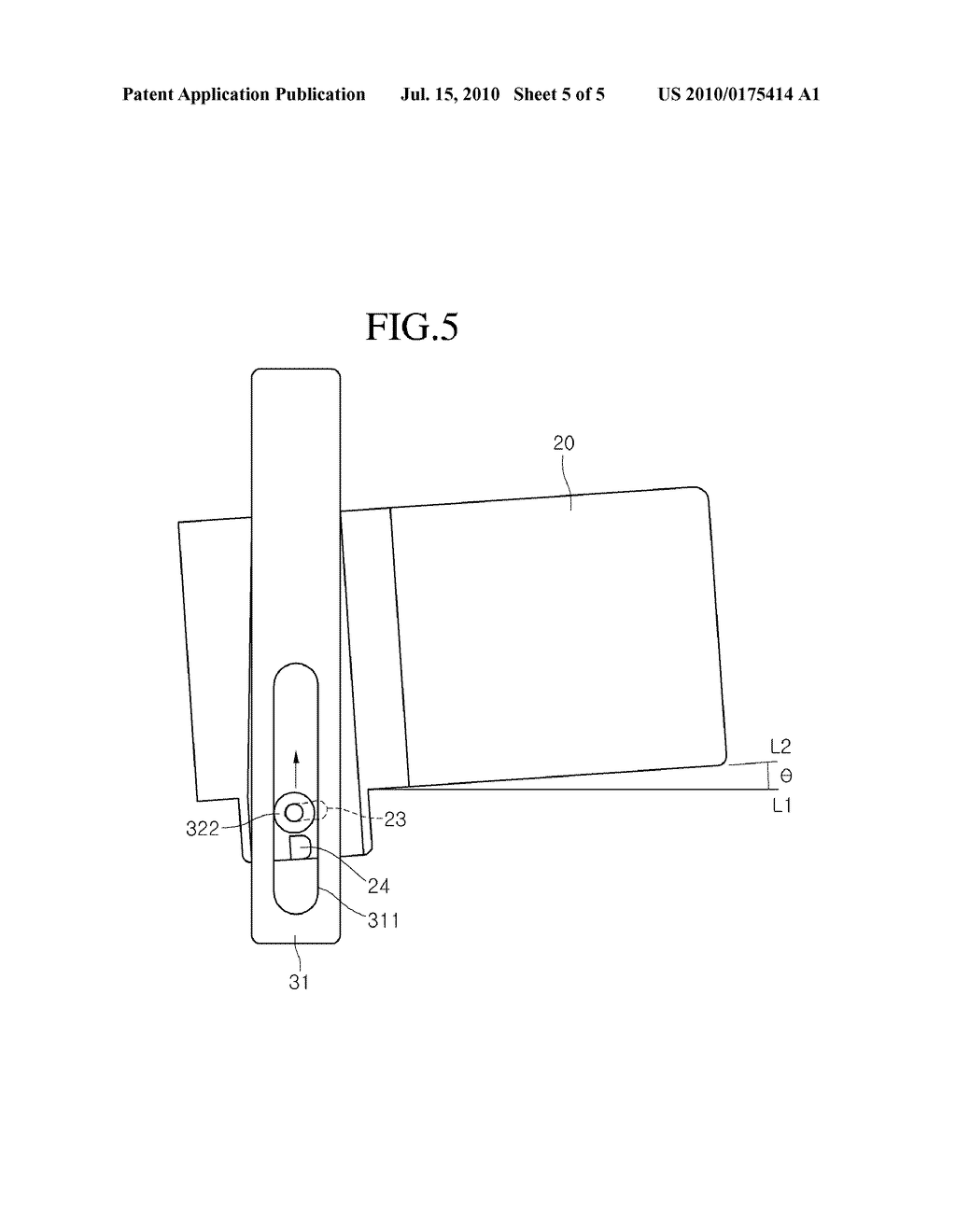 CONTAINER ELEVATING APPARATUS IN A DOOR REFRIGERATOR - diagram, schematic, and image 06