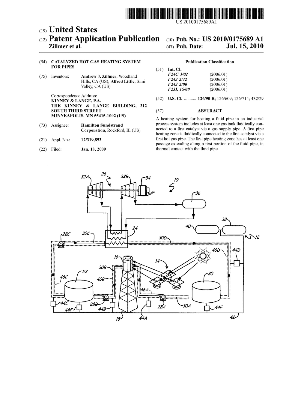 Catalyzed hot gas heating system for pipes - diagram, schematic, and image 01