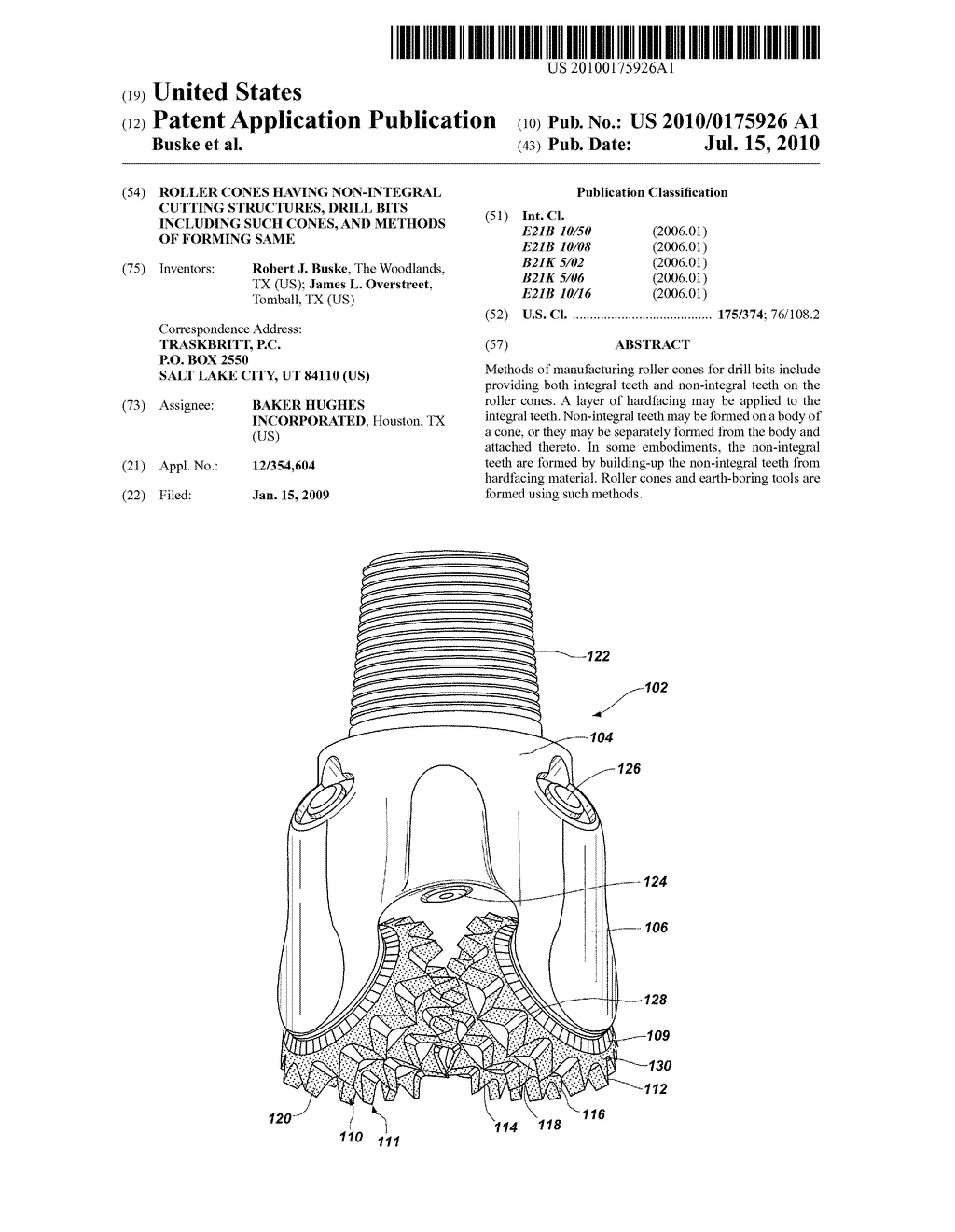 ROLLER CONES HAVING NON-INTEGRAL CUTTING STRUCTURES, DRILL BITS INCLUDING SUCH CONES, AND METHODS OF FORMING SAME - diagram, schematic, and image 01