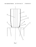 Nozzle brick with a seal diagram and image