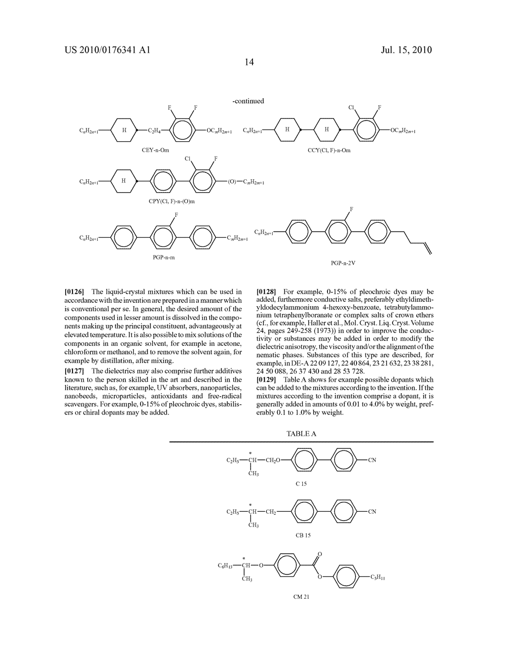 LIQUID CRYSTALLINE MEDIUM - diagram, schematic, and image 15