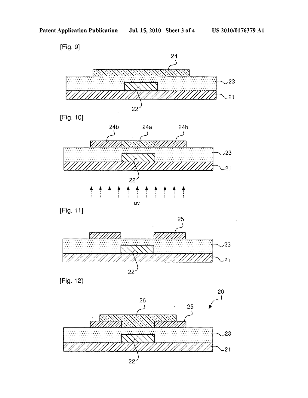 SELF-ALIGNED ORGANIC THIN FILM TRANSISTOR AND FABRICATION METHOD THEREOF - diagram, schematic, and image 04