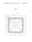 Semiconductor device with lead frame having lead terminals with wide portions of trapezoidal cross section diagram and image