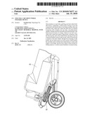 Golf Bag Cart Front Wheel Foldable Device diagram and image