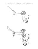 Golf Bag Cart Front Wheel Foldable Device diagram and image