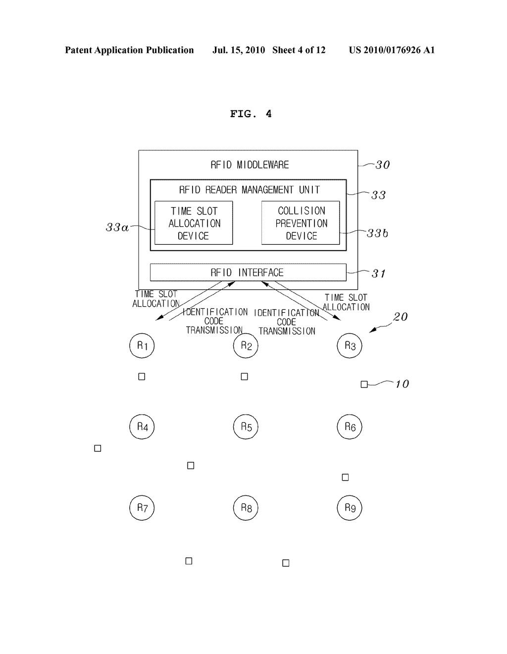 TIME SLOT ALLOCATION APPARATUS AND METHOD FOR PREVENTING COLLISIONS BETWEEN TIME SLOTS IN TDMA-BASED RFID NETWORK - diagram, schematic, and image 05